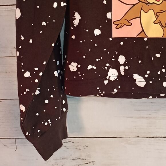 Tom & Jerry Graphic Splatter Crop Sweatshirt - Picture 3 of 4